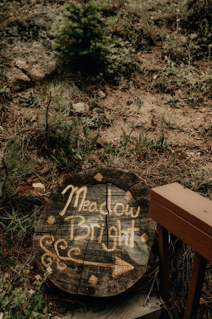 log painted with "meadow bright" a couples suite at Romantic Riversong Inn in Estes Park