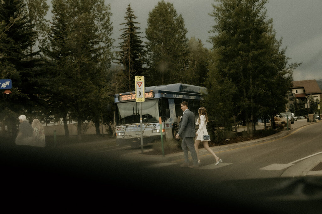 paparazzi mode activated as I was looking for parking and the bride and groom were making their way to the gondola to wait for me